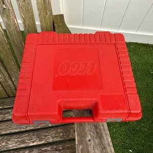 Vintage Lego Red Carrying Case Plastic‎ Box Suitcase 1985 Full Of Lego Parts